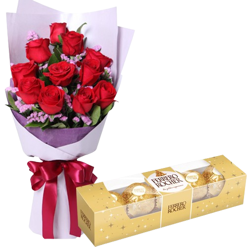 Combo Floristeria en Cali: Rosas y Chocolates